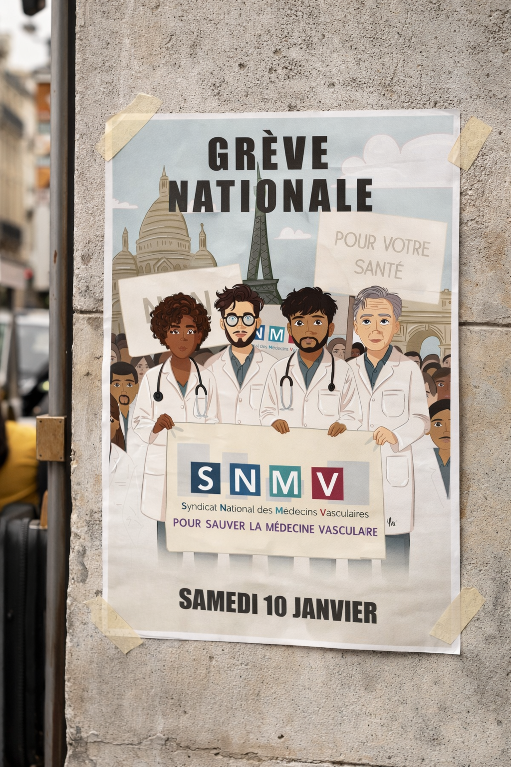 Affiche pour le syndicat des médecins vasculaires